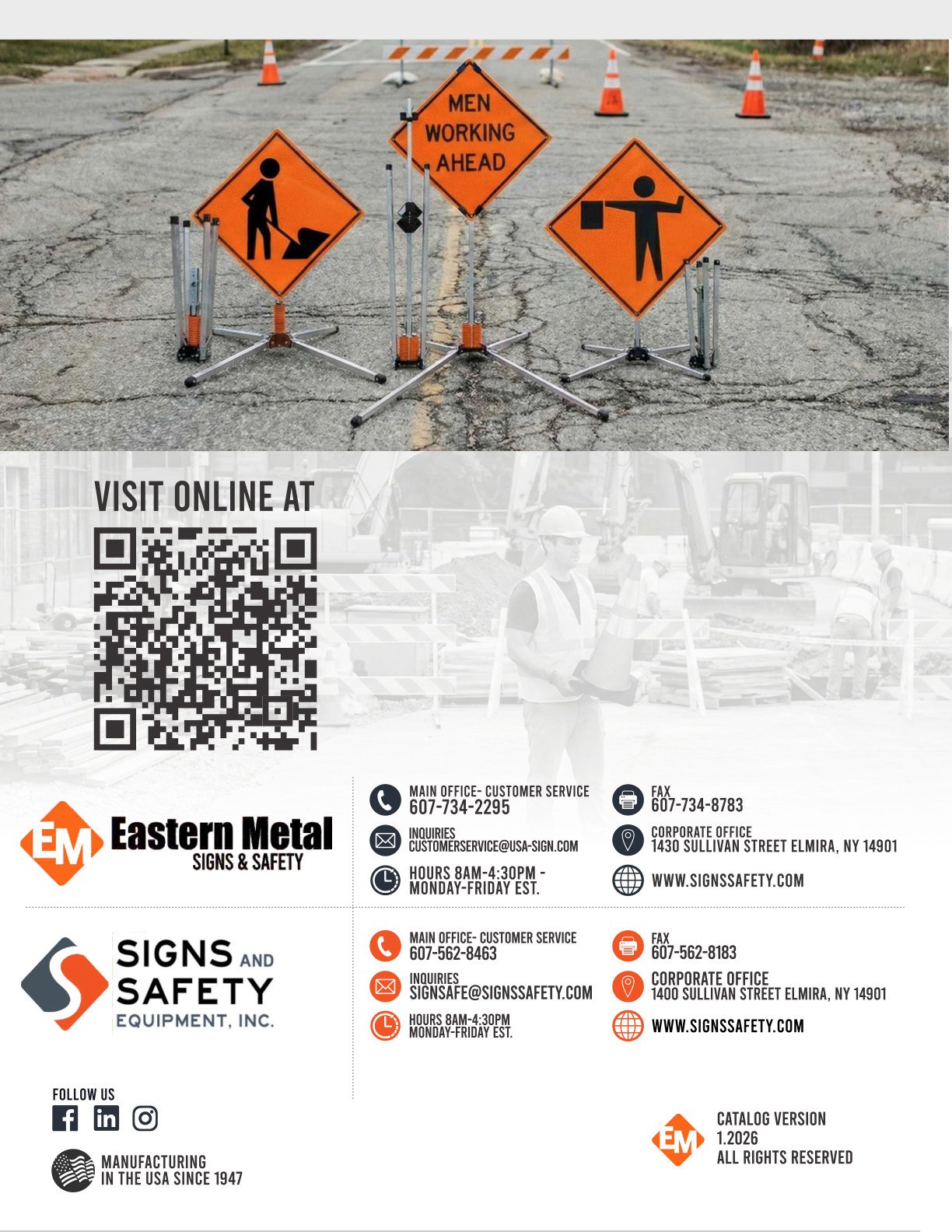 Product catalog back cover design