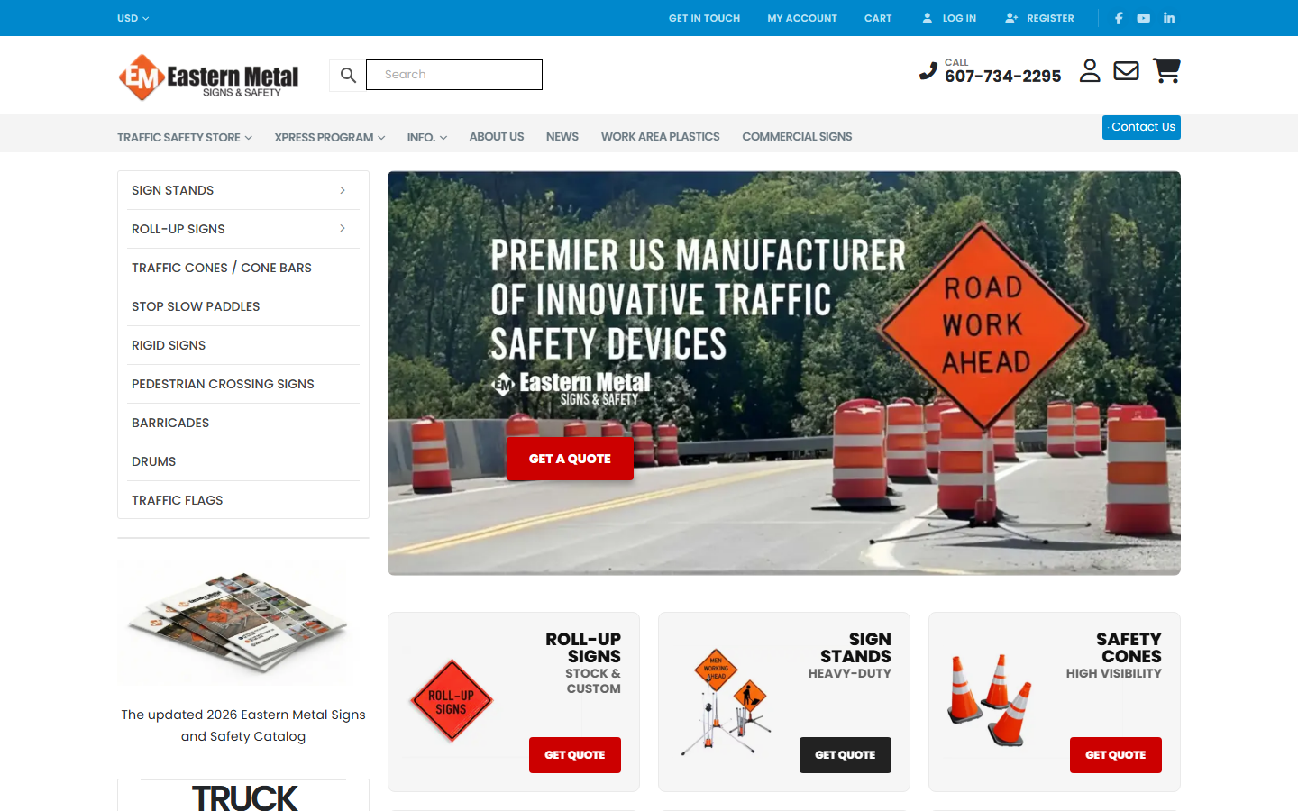 Eastern Metal Signs and Safety website preview